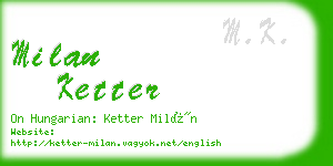 milan ketter business card